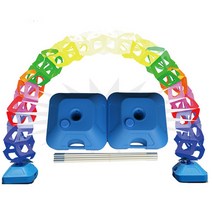 방수 뉴 정글아치 6색칼라 가랜드 핸드폰 매장 홍보 개업풍선, only 물통+폴대