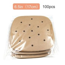 에어프라이어 50pcs 공기 프라이 기선 라이너 일회용 목재 펄프 논문 비 스틱 김이 나는 바구니 매트 36L 공기 프라이어에 대 한 베이킹 오일 종이 매트, CHINA, 17CM