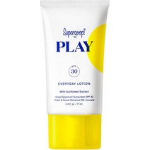 Supergoop! 매일용 SPF 30 로션 민감한 피부용 물과 땀에 강한 자외선 차단 68g 1개, 3개