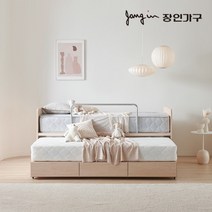 [장인가구] 피터 2단 슬라이딩 수납침대S_매트별도, 내추럴