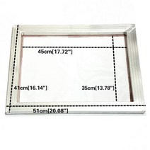 스크린 인쇄 프레임 스트레치 41cm * 51cm 흰색 32T-120T 실크 폴리 에스테르 메쉬 회로 기판 용 1개, 41cm x 51cm, 120T