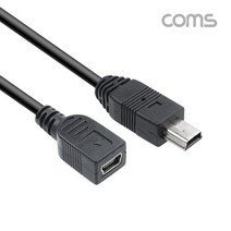 NT849 USB 미니 5핀 연장 스프링 케이블 최대 130cm, 1개