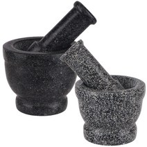 자연석 흑진주 일반절구 (중 소) 돌 대사이즈 통 이유식 다지기 깨갈이 마늘