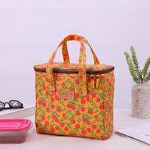 [채우다 상점] 상큼 체리 보온 보냉가방 쿨러백 아이스가방 도시락가방 간식가방 상큼한 색상 톡톡튀는 디자인 탁월한 보온보냉기능, 옐로우