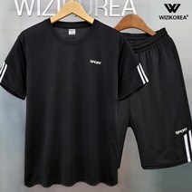반팔 트레이닝복 세트 여름 츄리닝 헬스복 W014SET+국내발송