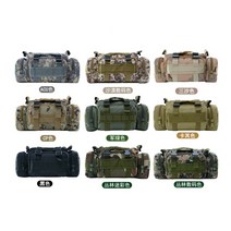 백패킹장비 캠핑의자 텐트경량팩 듀랄루민팩 경량팩 텐트 야외 군사 전술 배낭 허리 팩 가방 캠핑 하이킹 파우치 3P 가슴, [02] Black