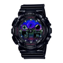 [G-SHOCK] 지샥 빅페이스 GA-100RGB-1ADR 버추얼 레인보우 블랙 전자시계