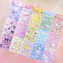 [정품] 산리오 롱 인스 스티커 2장+북클립세트(5color), 키티