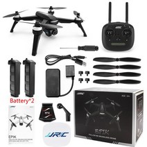 카메라 드론 JJRC-X5 EPIK FPV RC 드론 카메라 1080P 5G Wifi GPS 팔로우 미 고도 유지 쿼드콥터, 02 Black 2K 2B