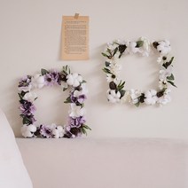 납골당리스 추모꽃장식 - 사각 목화데이지 [2color], 화이트