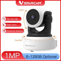 펫캠 강아지 CCTV 홈캠 Vstarcam무선 Wifi IP 카메라 실내 720P 감시 보안 자동 추적 HD 야간 투시경 베이비 모니터 애완동물 캠, Add 16GB SD Card+미국 플러그