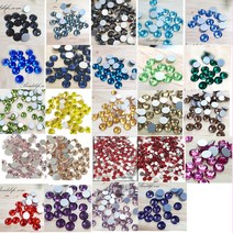 네일스톤 논핫픽스 일반칼라모음, A-12페리돗트, ss30／6.2-6.4mm288개, 1봉