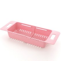 개폐식 싱크 배수 랙 스토리지 랙 주방 플라스틱 그릇 젓가락 랙 가정용 야채 스토리지 랙 그릇 랙 워시, Pink