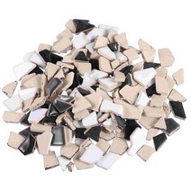 현관타일 현관데코타일 주방 거실벽 석재타일 깨진 타일 모자이크 대량 칩 꽃병 필러 데스크탑 장식 세라믹, 02 BlackWhite