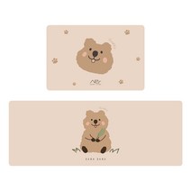 사라사라 쿼카 소프트 규조토 발매트 2p 교차세트, 페이스 + 나뭇잎 2p (소형+대형)