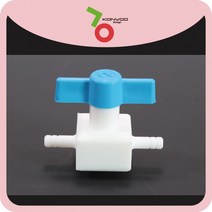 테프론 밸브 콕크 PTFE Valve CW.016.704.2 Straight (2-WAY Stopcocks), 1개