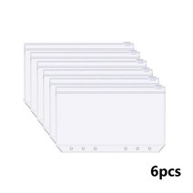 수첩 저예산 플래너 현금 봉투 저축 돈 재정 관리용 6 홀 바인, 6 PCSzipper Bag B