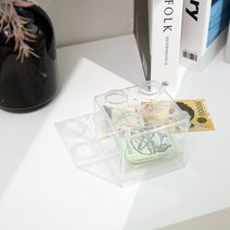 VH 컬러투명블럭저금통 선물용, 투명