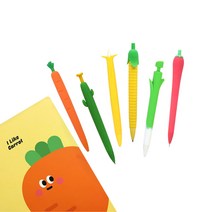 핑크풋 야채 과일 채소 샤프 0.5mm 택1 채소샤프 실리콘샤프 야채샤프 학용품 필기구, 당근1개