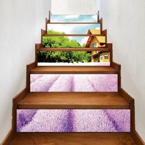 자연 경관 계단 시트지 스티커 이동식 방수 3D 홈 인테리어 아트 장식, 18x100cmx13pcs, LT6-99