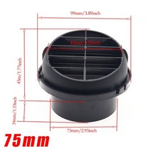 이동식무시동히터 베바스토 75mm 60mm 42mm 따뜻한 주차 에어 벤트 자동차 공기 배출구 webasto 트럭 자동차 부품 용 방향 회전 가능
