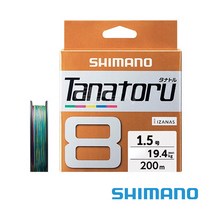 시마노 8합사 타나토루 8 멀티색상 200m PL-F68R 8합사 TANATORU