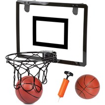 Play Platoon Over The Door Basketball Hoop - Indoor Wall Mounted 16 x 12 Inch Mini Basketball Hoop S, 01 Black