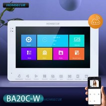 홈 보안 BC061-G 야외 카메라 지문 지원 HDK 시리즈 비디오 도어 전화 시스템, BA20C-W