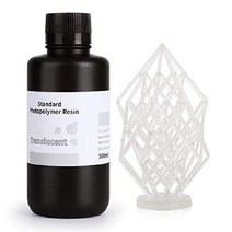 ELEGOO 3D 프린터 LCD UV 표준 포토폴리머 레진, 반투명 500g