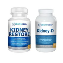 Kidney Restore & Kidney-D 신장 지원을 위한 2팩 최적화된 비타민 D 항산화 물질 프로바이오틱스 클렌징 및 강력한 중탄산나트륨 208597