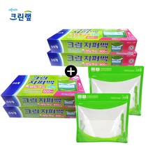 크린랩 크린 지퍼백 스탠딩 액상용 (중) 600ml 10매 x2개+ (대) 900ml 10매 x2개, 대(L)