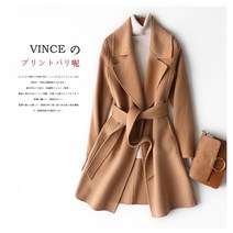 COZYARD 핸드메이드 코트 울 100% 여성 겨울옷 롱코트 캐시미어 코트