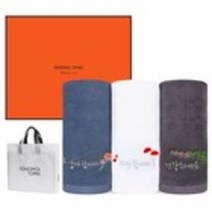 송월타월 가정의 날 항균타올 150g 30수 면사 3종 세트, 딥블루, 화이트, 그레이, 1세트