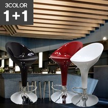 아일랜드 바의자 높은 홈바의자 1+1 인테리어 카페 식탁 의자 원형바텐 (2개세트), 화이트(1+1)