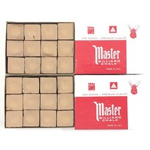 MasterChalk 미국 제조 - 마스터 초크 2박스 - 수영장 큐 및 당구 .. 정품보장, 단일