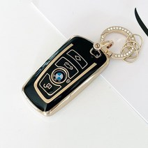 미짱 TPU 키케이스+큐빅링/ 벤츠 BMW 아우디 폭스바겐 미니 볼보, MZ_01, 블랙