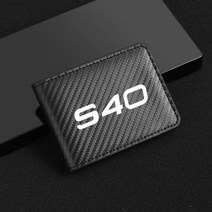 새로운 탄소 섬유 신용 은행 카드 홀더 가죽 운전 면허증 ID 가방 볼보 S40 액세서리148391, Black