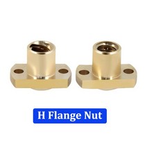 2pcs 3D 프린터 T8 리드 스크류 너트 H 플랜지 황동 피치 2mm 8mm DIY 나사 사다리꼴 CNC 부품, [02] Lead 8mm, [01] 2pcs H Flange Nuts