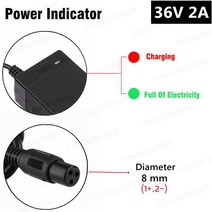 전동킥보드배터리 TANGSPOWER-36V 2A 전기 스쿠터 납산 충전기 41.4V 자전거 휠체어용 충전기, 미국, 05 3P GX12