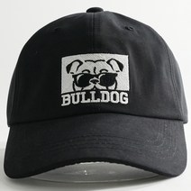 한스모자 불독 강아지 스트링 야구모자 물놀이 워터파크 수영장 테니스 볼캡, 블랙