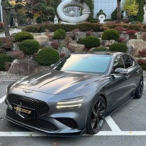 제네시스 G70 더뉴 바디킷 에어로파츠 카나드 (하드버전 블랙무광), 하드버전 프론트