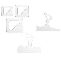 레이저커팅기 레이저컷팅기 아크릴 투명 커팅 보드 핸들 템플릿 다목적 DIY 공예 가정용, 4set