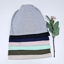 무지 면 비니 남녀공용 항암 모자 두건 봄 여름 실내 수면 사계절