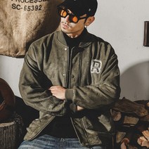 남자 항공 점퍼 패딩 방수 방풍 아우터 아메리칸 빈티지 워싱 헤비 스웨이드 야구점퍼 남 겨울 도톰한 조종사복 트레이너 점퍼