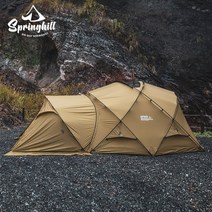 Springhill Spring Mountain쉘터 형 거실 경량 캠핑 텐트 터널형 돔텐트, 돔 텐트(카키)