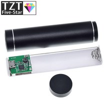 금속 보조 배터리 DIY 키트 보관 케이스 상자 1X 18650 5V 1A USB 외부 충전기 스마트 폰 무료 용접 슈트, 한개옵션0, 1개