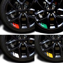 락모터스 오토바이 타이어스티커 반사스티커 림 휠스티커 레터링 패턴 이니셜 반사 자동차 바이크 자전거, 림반사스티커(레드2P)