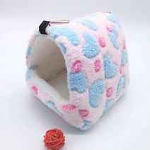 실내 대형 애완동물 새장 새장 앵무새 코튼 둥지 미니 하우스 앵무새 둥지 budgie, 하트 핑크, s 8x8cm 미니