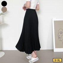 여성 롱 치마 주름 밴딩 롱 플리츠 스커트 치마 키작녀 키큰녀 빅사이즈까지
