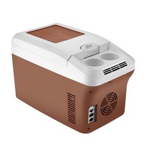 차량용 냉장고 소형차 겸용 12V-24V 전용 화물차 냉동고 항온탱크, 15L브라운